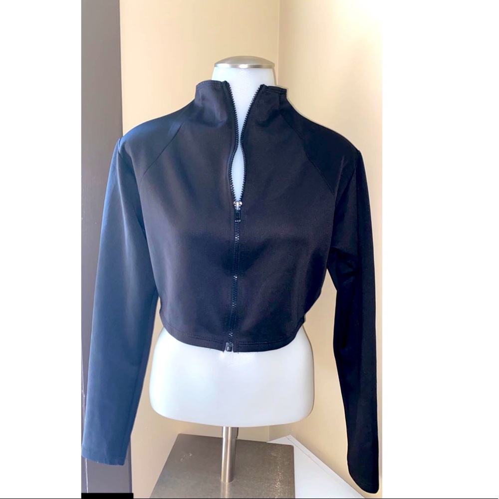 Cropped Zip Up Jacket